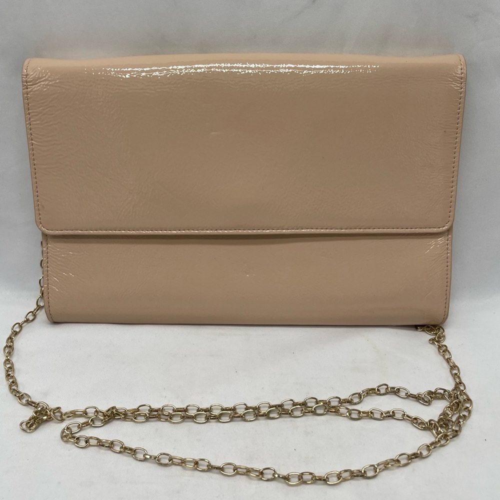 Halogen Pink Patent Pebble Leather Clutch or Shoulder Purse Handbag Nordstrom